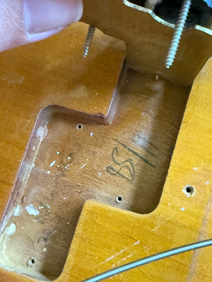 1959 Fender Precision Bass Anodized Gold Guard Sunburst 100% Original Vintage Maple Neck