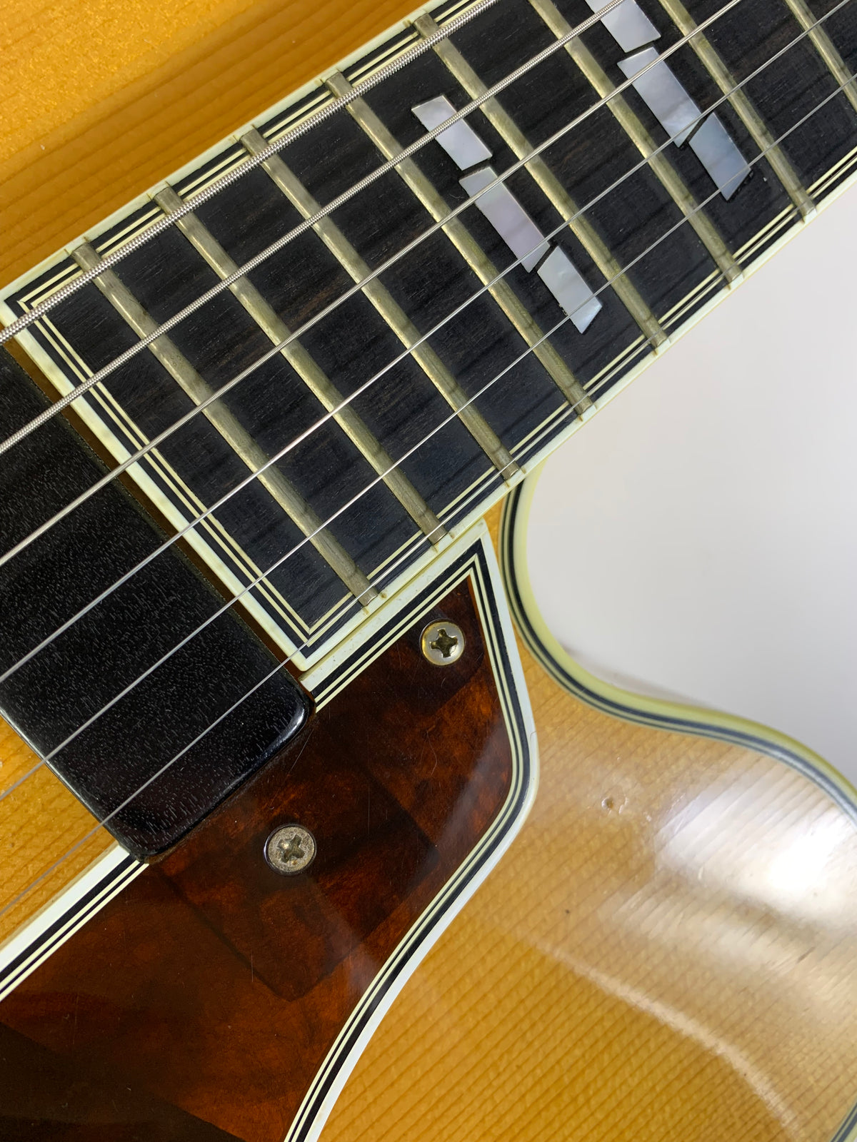 2005 Mark Campellone Deluxe Series 17 Inch Fine Archtop Guitar w Floating Pickup Natural Finish Made In USA