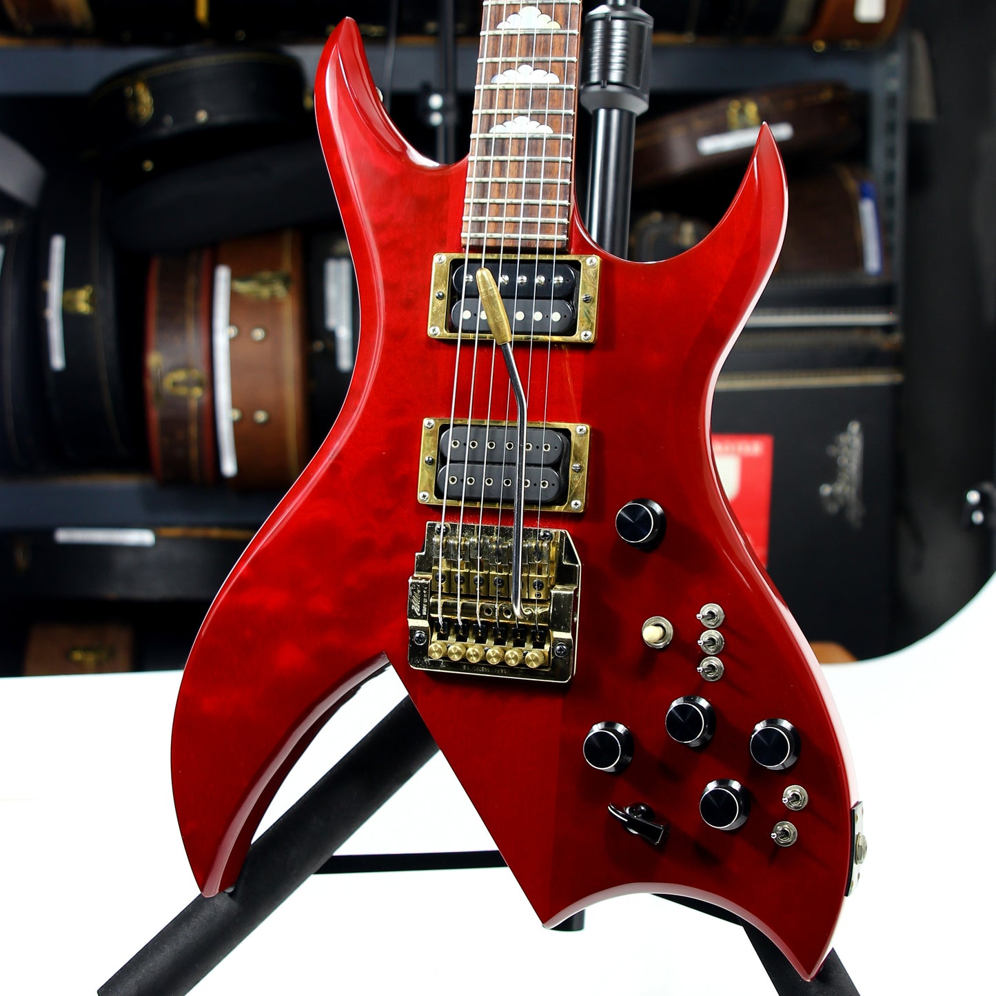 1984 B.C. Rich USA Bich Deluxe Transparent Red Supreme Standard