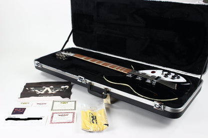 2017 Rickenbacker 1993 Plus Jetglo Black 12 String Electric Guitar 3 Toaster Pickups