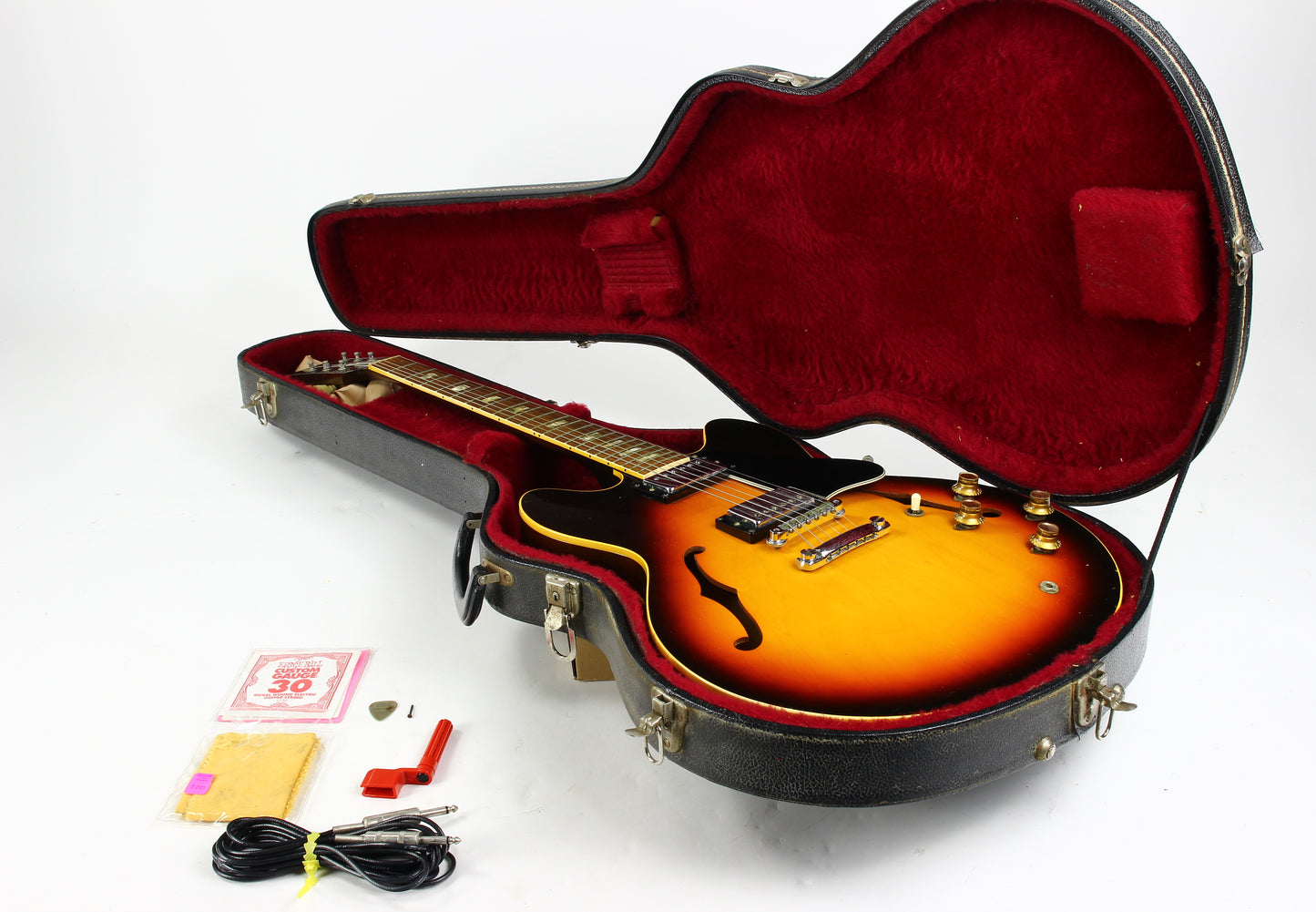 1967 Gibson ES-335 TD Sunburst Vintage Guitar Stoptail | Pat # Sticker Pickups Pre-T-Top!