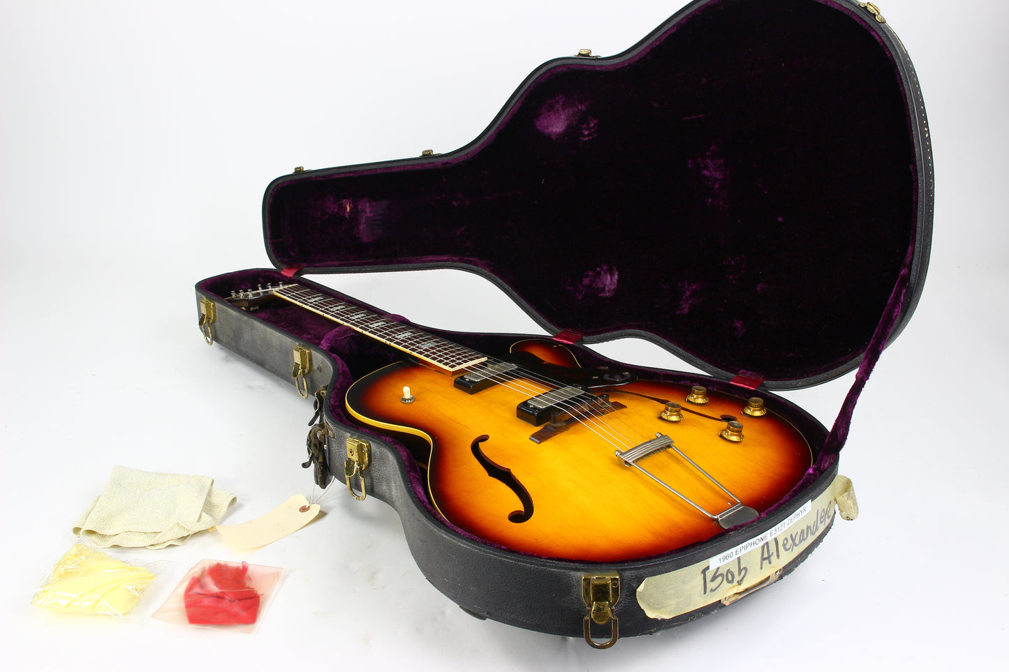 1961 Epiphone E312T Zephyr Regent w PAF Mini Humbuckers Vintage Gibson Case Thinline Hollowbody Guitar