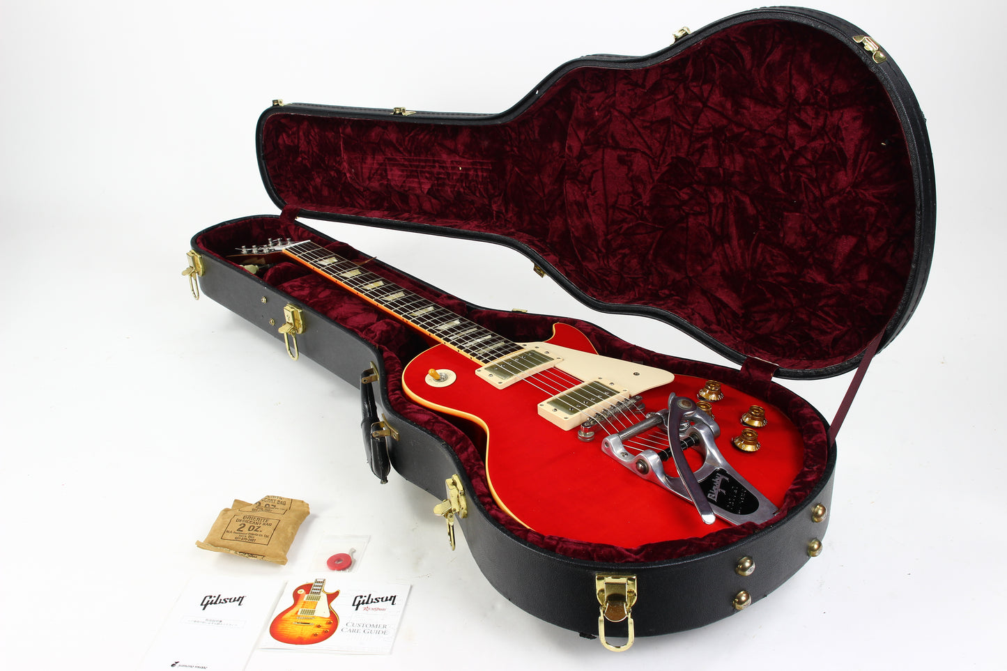2005 Gibson Custom Shop 1957 Les Paul Standard '57 R7 Sweet Cherry Red w Factory Bigsby LUCY VIBES Eric Clapton George Harrison