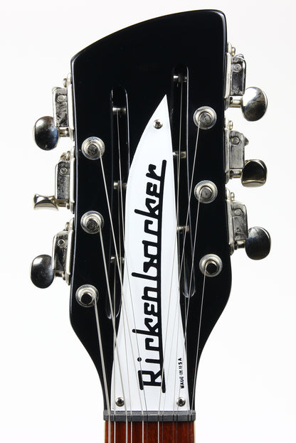 2017 Rickenbacker 1993 Plus Jetglo Black 12 String Electric Guitar 3 Toaster Pickups