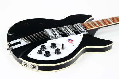 2017 Rickenbacker 1993 Plus Jetglo Black 12 String Electric Guitar 3 Toaster Pickups