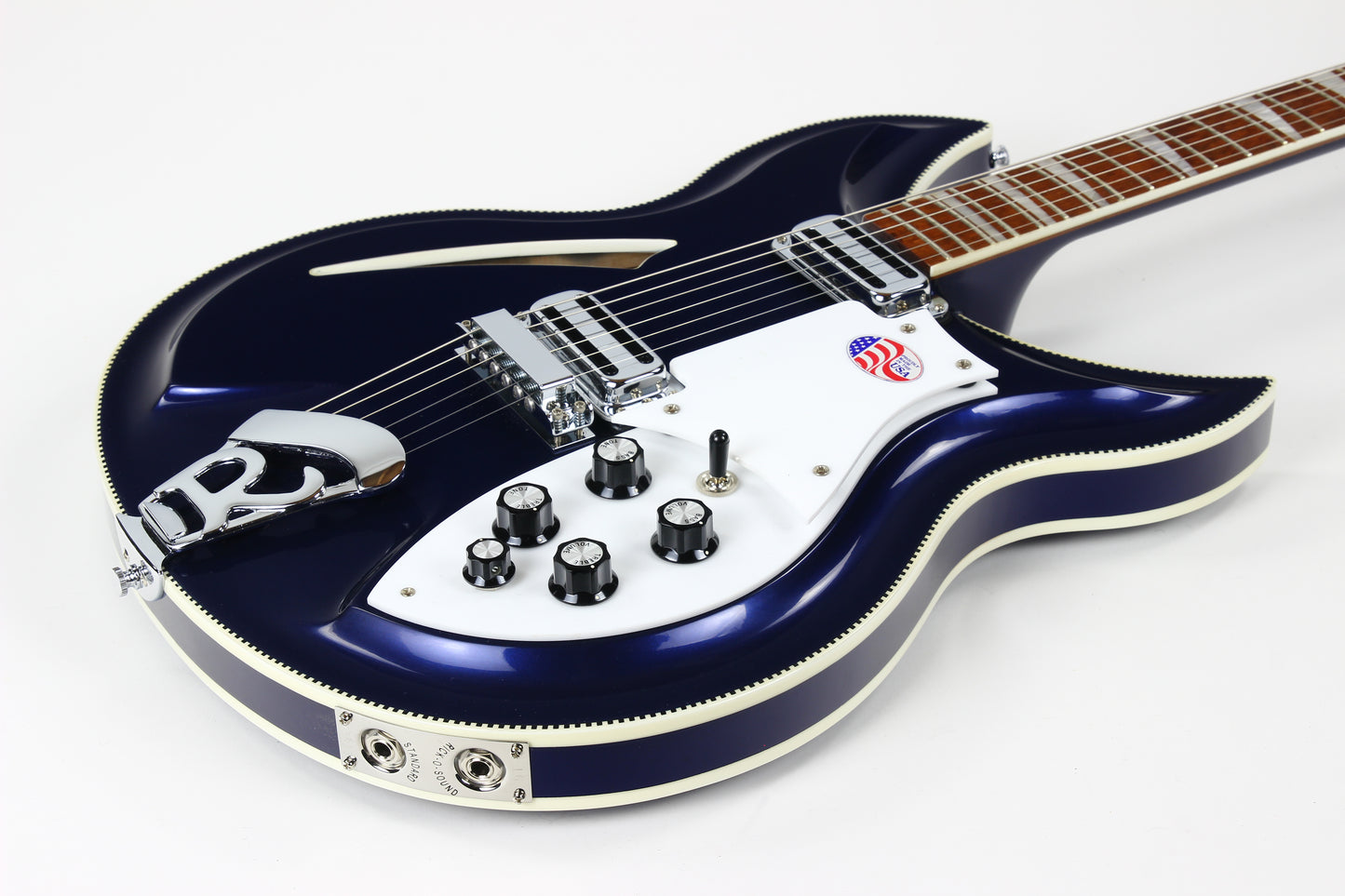 2016 Rickenbacker 381 V69 Midnight Blue MID Checkerboard Binding