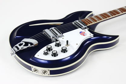 2016 Rickenbacker 381 V69 Midnight Blue MID Checkerboard Binding