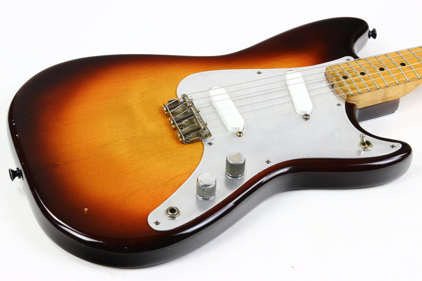 1957 Fender Duo Sonic Vintage Guitar w Original Case | Birdseye Maple Neck!