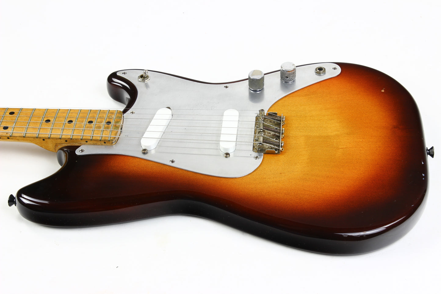 1957 Fender Duo Sonic Vintage Guitar w Original Case | Birdseye Maple Neck!