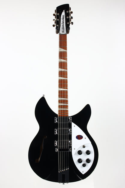 2017 Rickenbacker 1993 Plus Jetglo Black 12 String Electric Guitar 3 Toaster Pickups