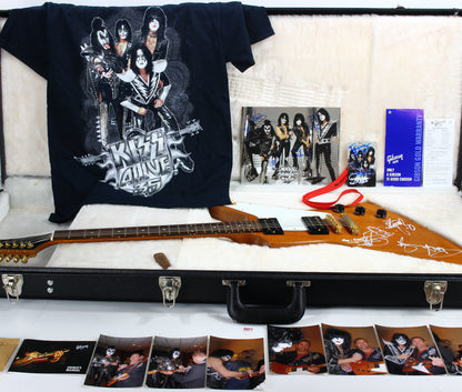 SIGNED BY KISS! 2009 Gibson '76 Reissue Explorer - Paul Stanley, Gene Simmons, Tommy Thayer, Eric Singer Autographs - Kiss Alive 35 Tour!