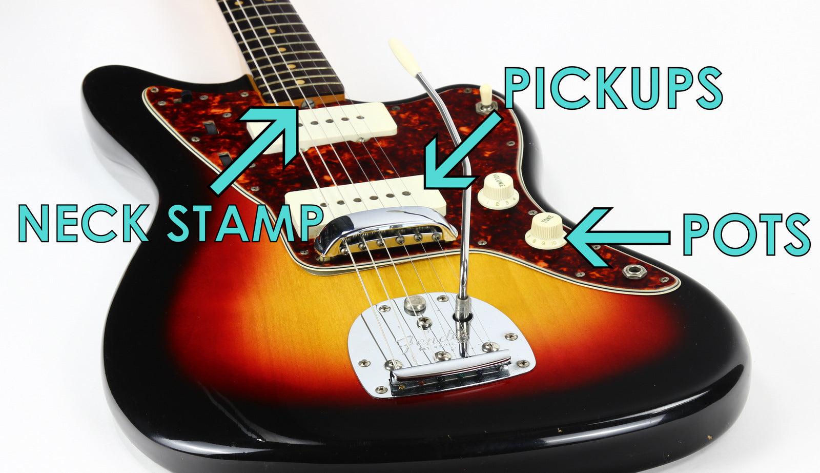 Locations of Fender date codes including neck stamp pot codes and pickup dates