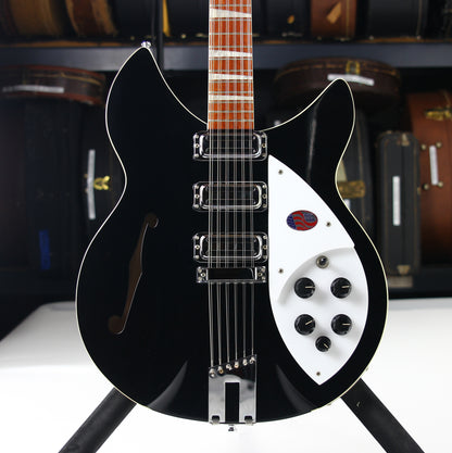 2017 Rickenbacker 1993 Plus Jetglo Black 12 String Electric Guitar 3 Toaster Pickups