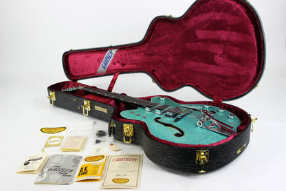 2015 Gretsch USA Custom Shop STEPHEN STERN G6136-CS DC Double Cut White Falcon Turquoise Sparkle 3-Pickup ONE-OFF!