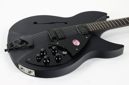 2016 Rickenbacker 360 SPC FB WB - Flat Black Limited Run Double Bound F-hole