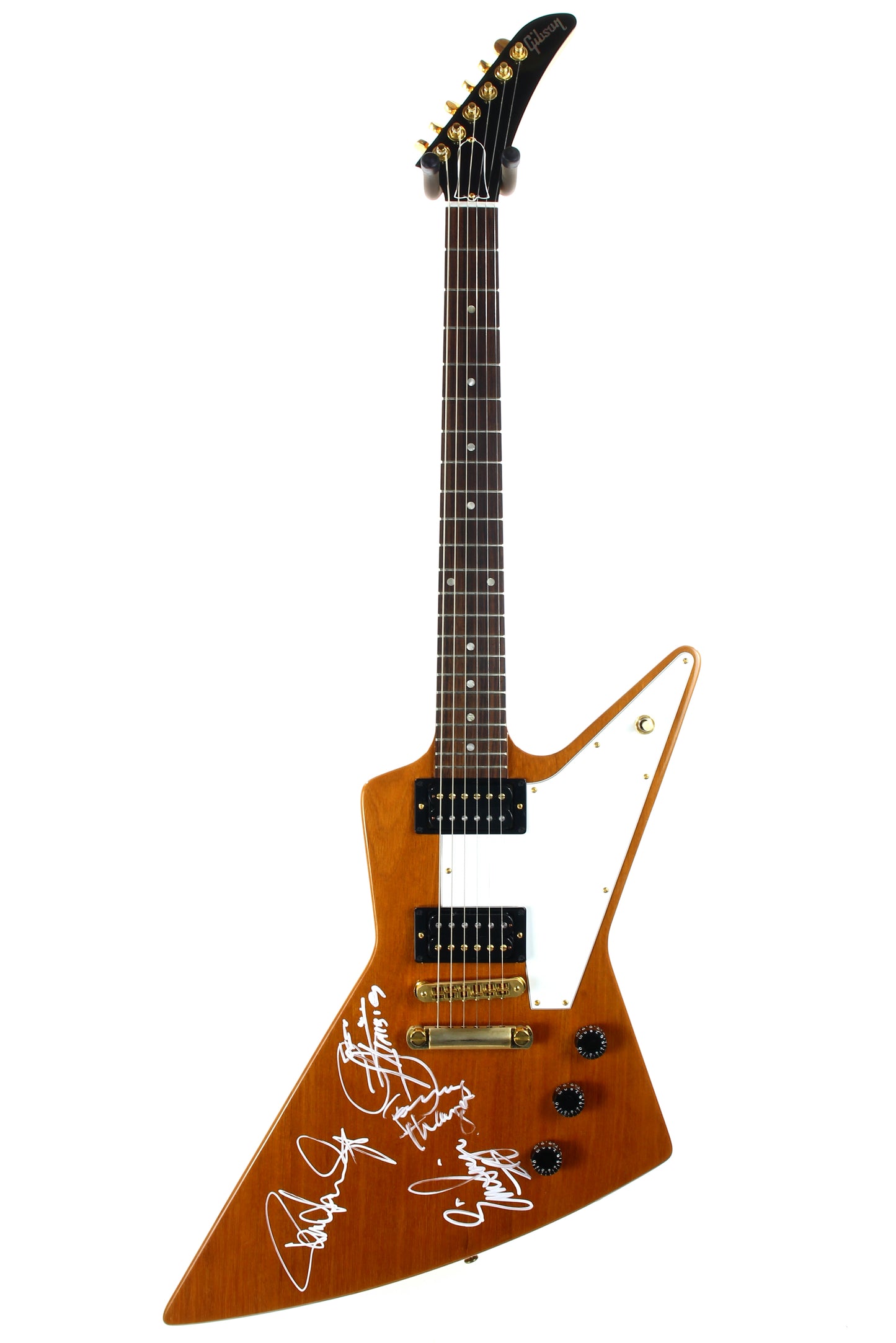 SIGNED BY KISS! 2009 Gibson '76 Reissue Explorer - Paul Stanley, Gene Simmons, Tommy Thayer, Eric Singer Autographs - Kiss Alive 35 Tour!