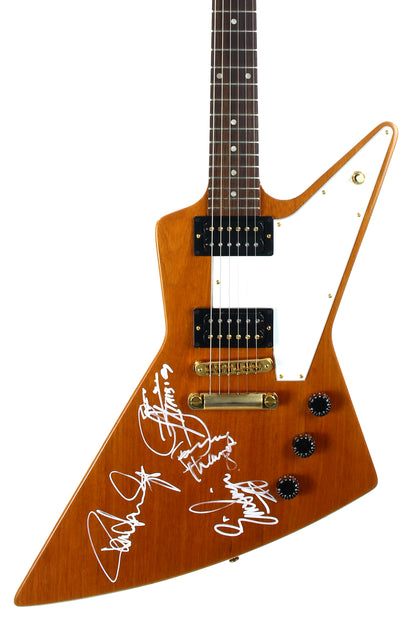 SIGNED BY KISS! 2009 Gibson '76 Reissue Explorer - Paul Stanley, Gene Simmons, Tommy Thayer, Eric Singer Autographs - Kiss Alive 35 Tour!