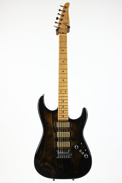 2022 Tom Anderson USA Pro AM Rustic Brown Burst Roasted Pine 3 Gold Foil Pickups