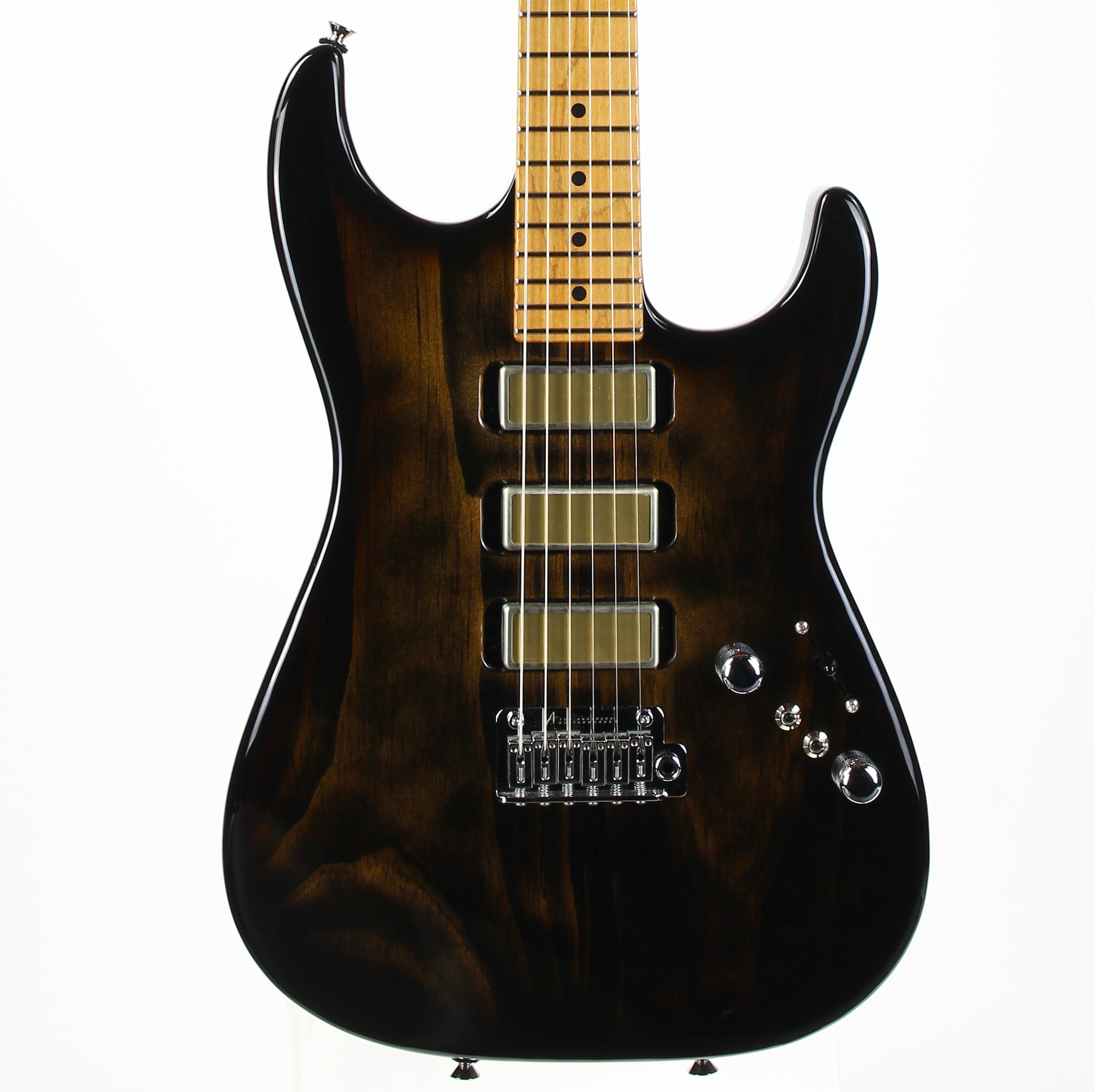 2022 Tom Anderson USA Pro AM Rustic Brown Burst Roasted Pine 3 Gold Foil Pickups