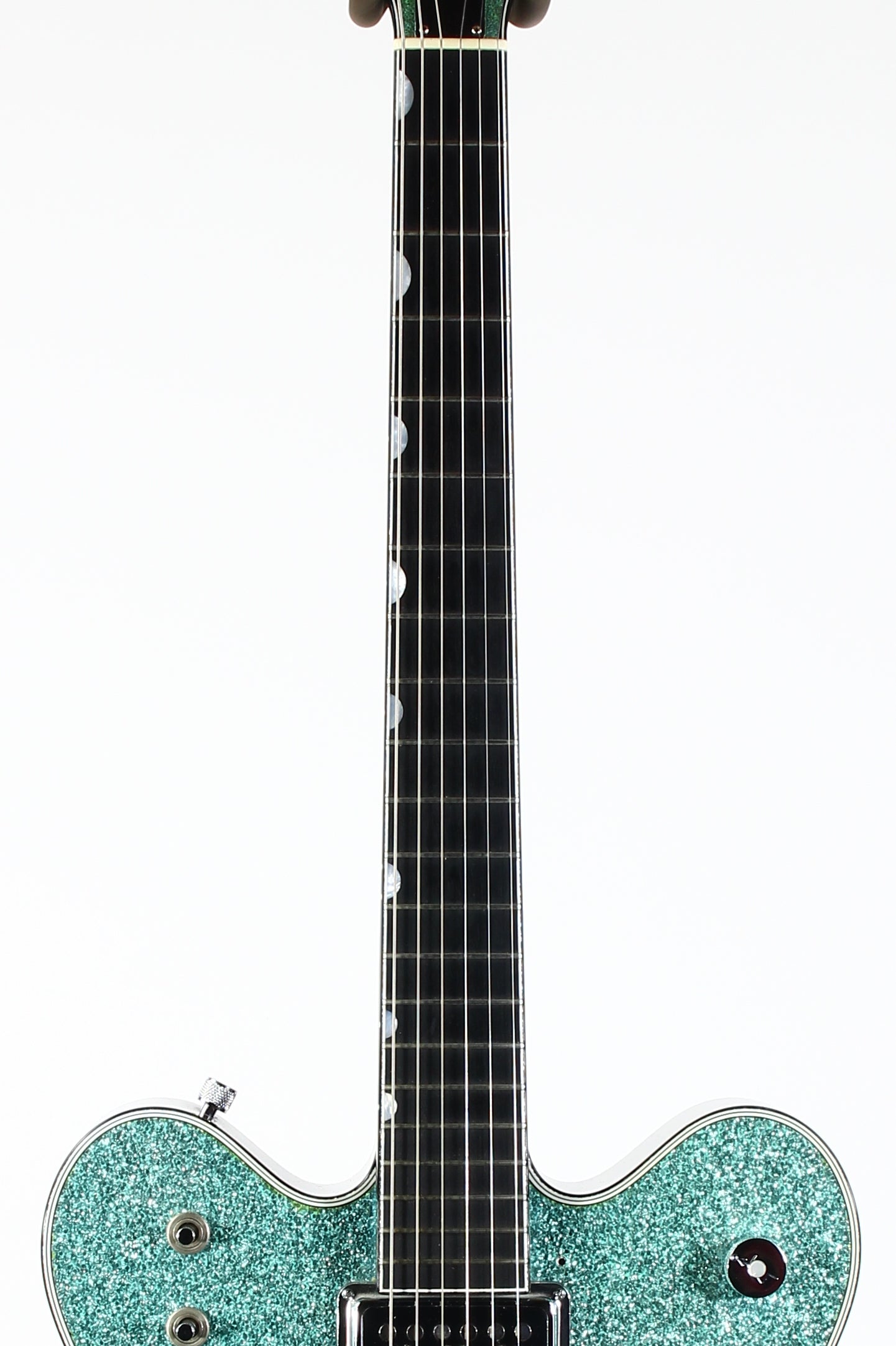 2015 Gretsch USA Custom Shop STEPHEN STERN G6136-CS DC Double Cut White Falcon Turquoise Sparkle 3-Pickup ONE-OFF!