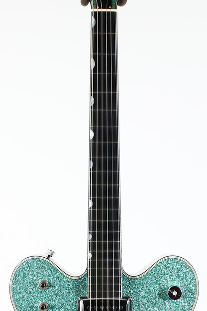 2015 Gretsch USA Custom Shop STEPHEN STERN G6136-CS DC Double Cut White Falcon Turquoise Sparkle 3-Pickup ONE-OFF!