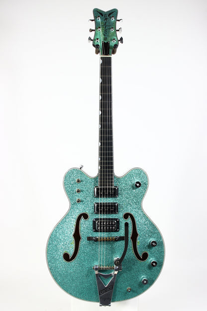 2015 Gretsch USA Custom Shop STEPHEN STERN G6136-CS DC Double Cut White Falcon Turquoise Sparkle 3-Pickup ONE-OFF!