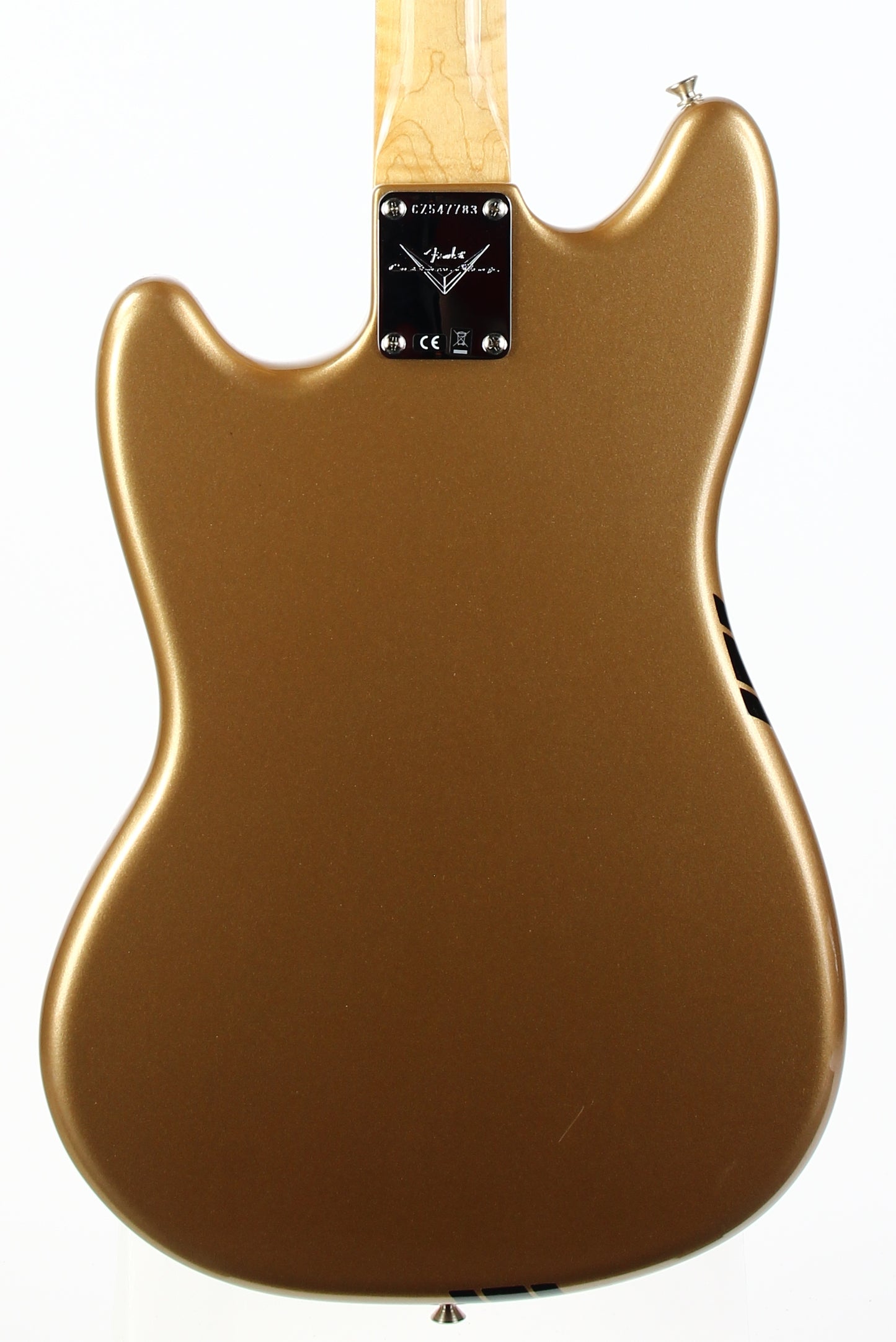 2021 Fender Custom Shop 1964 Mustang Competition Gold w Matching Headstock Anodized Guard FLAMED NECK!