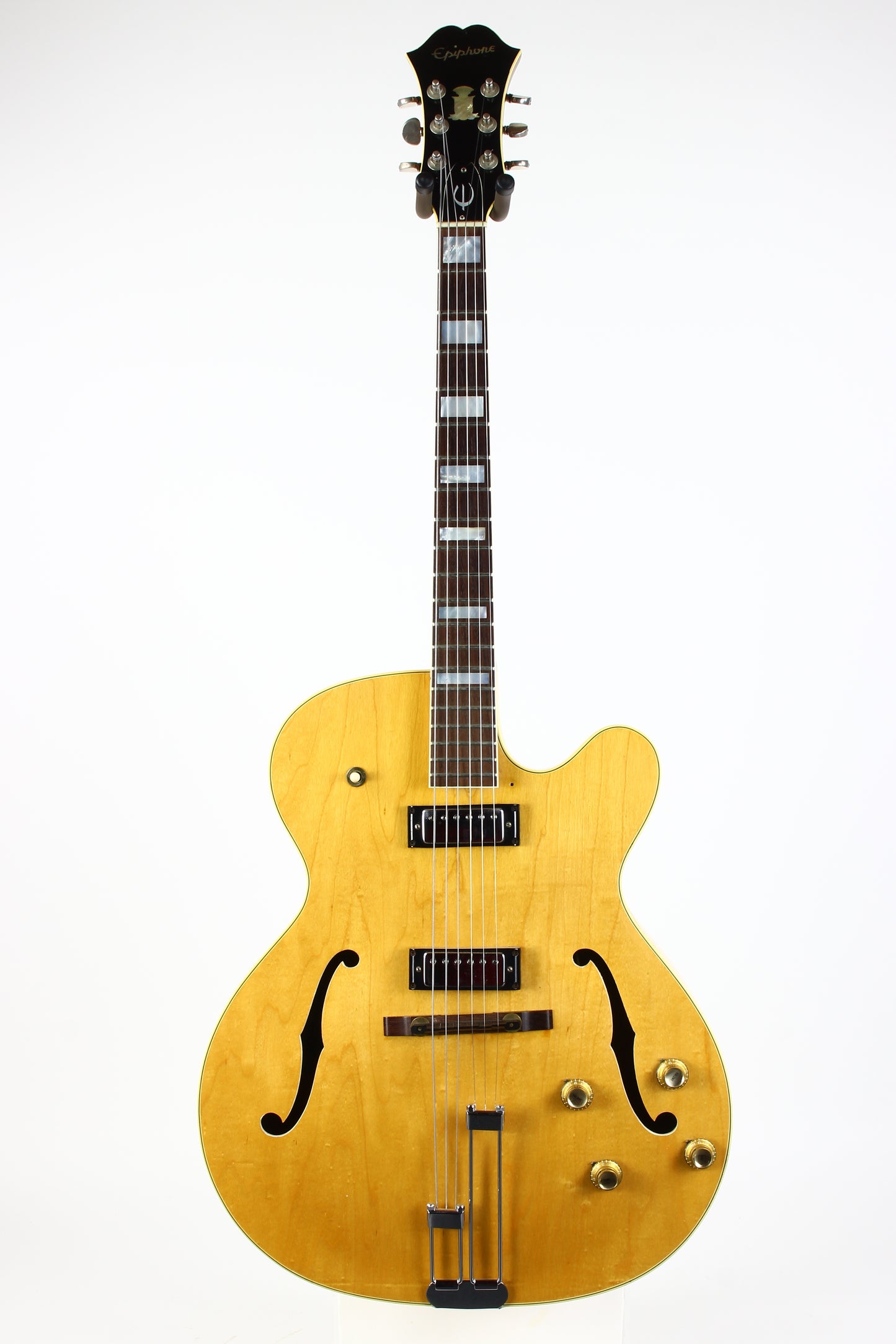 1966 Epiphone Broadway in Natural Vintage Archtop Guitar w 2 Mini Humbuckers Gibson-Made