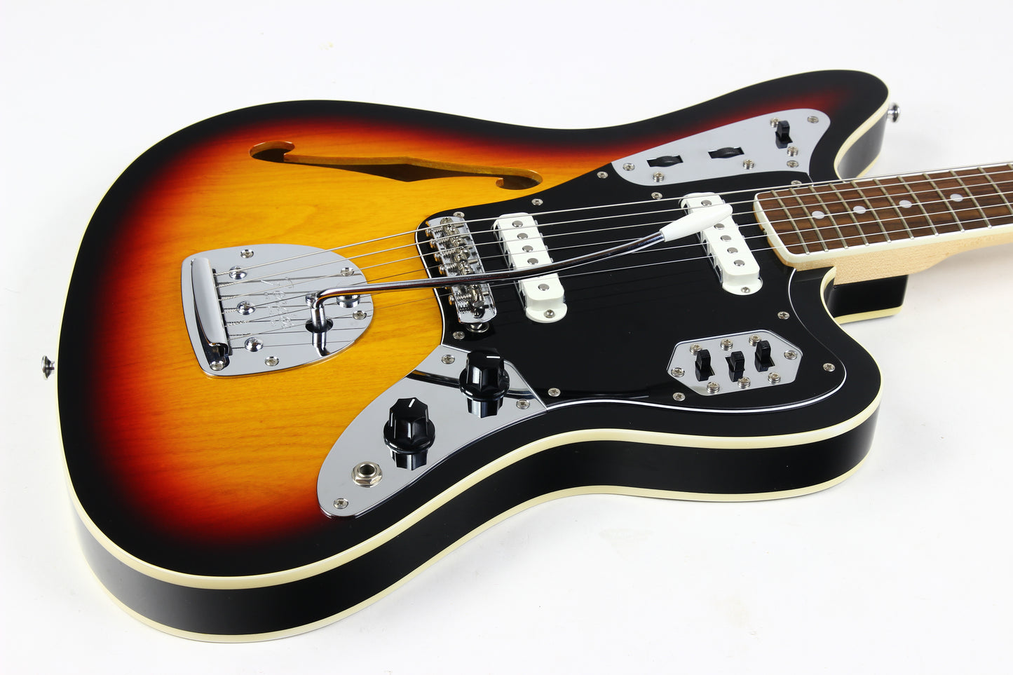 2012 Fender Japan Thinline Jaguar Double Bound MIJ Limited Edition Rare Model w Hard Case