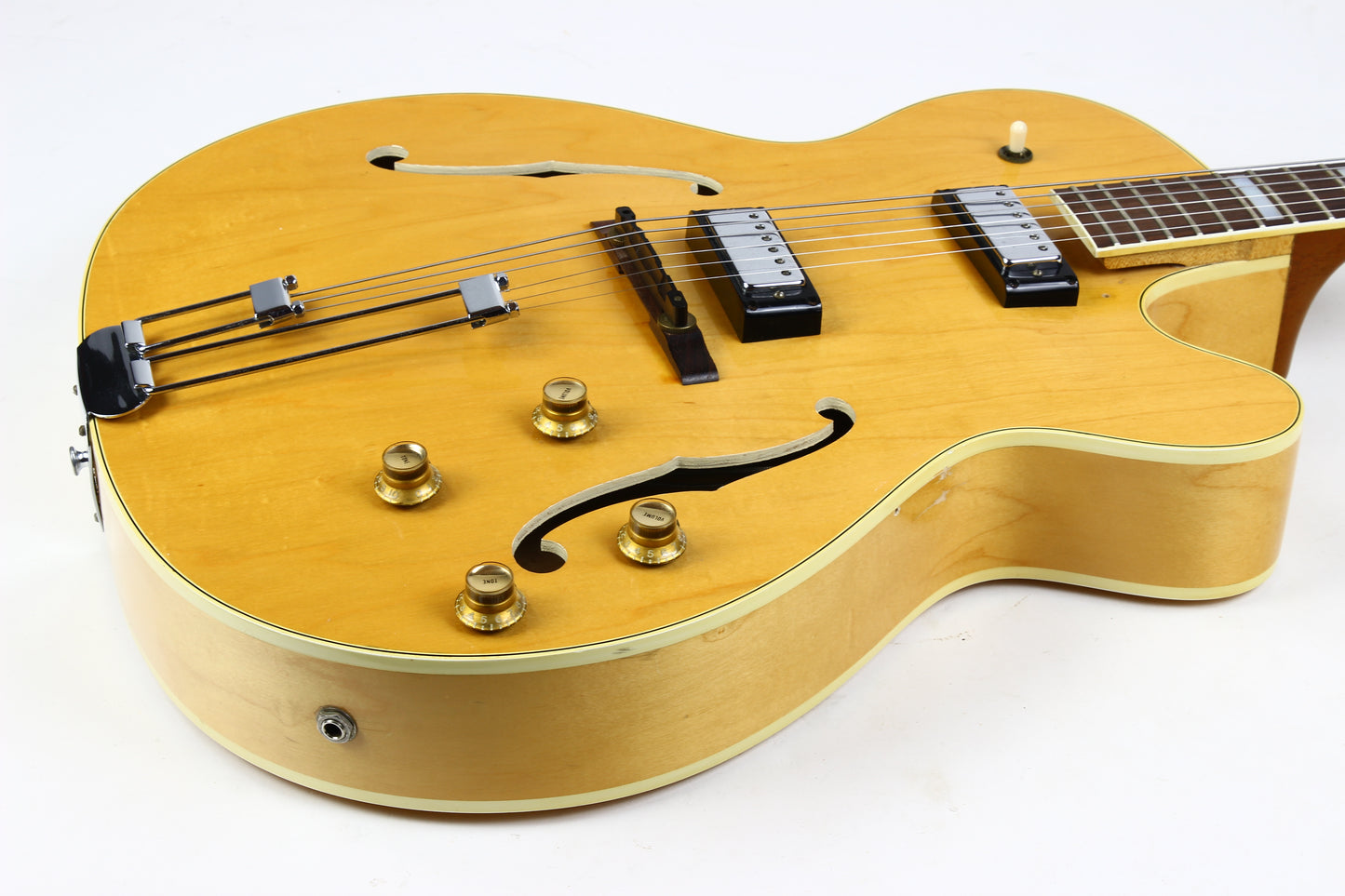 1966 Epiphone Broadway in Natural Vintage Archtop Guitar w 2 Mini Humbuckers Gibson-Made