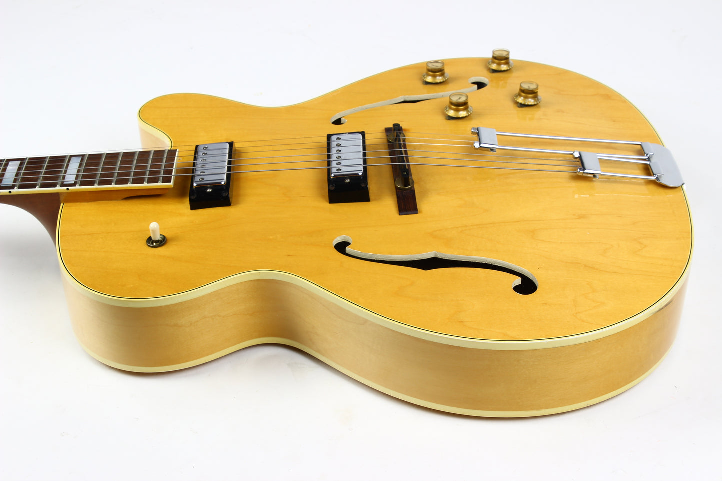 1966 Epiphone Broadway in Natural Vintage Archtop Guitar w 2 Mini Humbuckers Gibson-Made