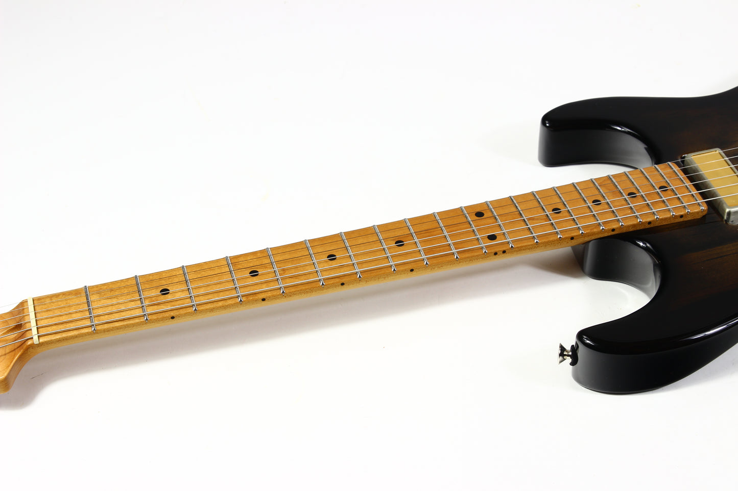 2022 Tom Anderson USA Pro AM Rustic Brown Burst Roasted Pine 3 Gold Foil Pickups