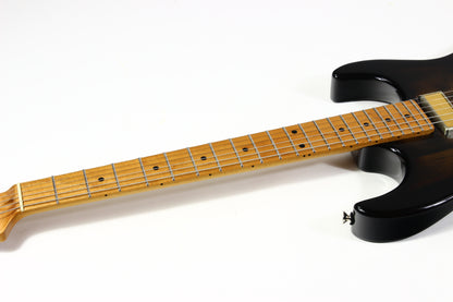 2022 Tom Anderson USA Pro AM Rustic Brown Burst Roasted Pine 3 Gold Foil Pickups