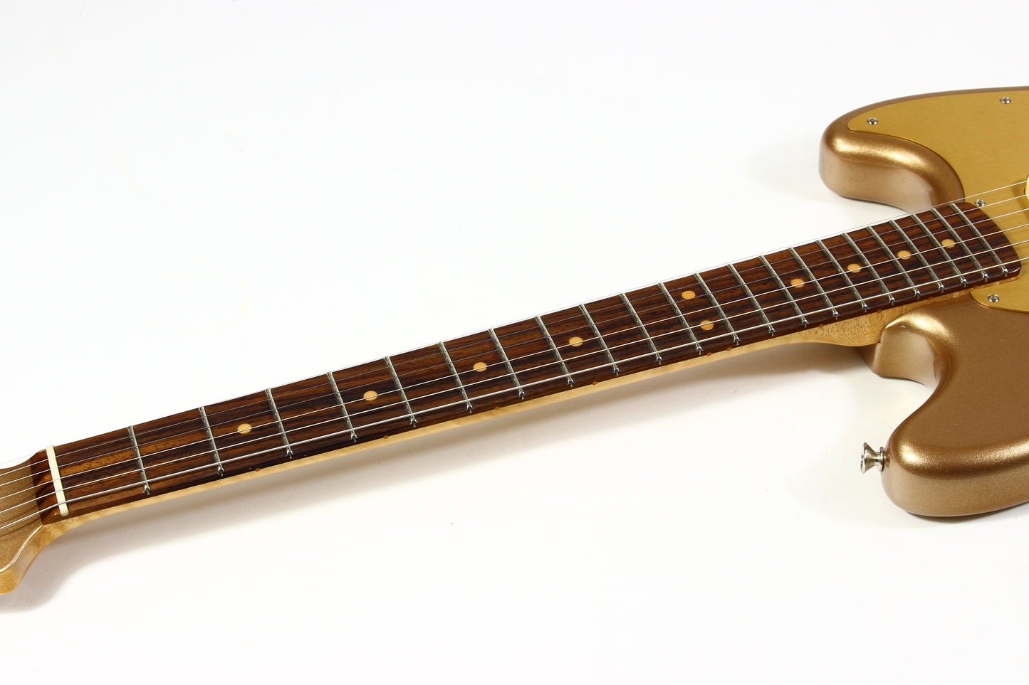2021 Fender Custom Shop 1964 Mustang Competition Gold w Matching Headstock Anodized Guard FLAMED NECK!