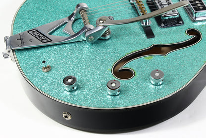2015 Gretsch USA Custom Shop STEPHEN STERN G6136-CS DC Double Cut White Falcon Turquoise Sparkle 3-Pickup ONE-OFF!