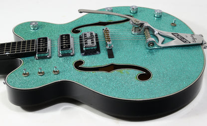 2015 Gretsch USA Custom Shop STEPHEN STERN G6136-CS DC Double Cut White Falcon Turquoise Sparkle 3-Pickup ONE-OFF!