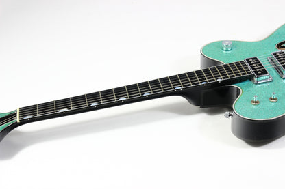 2015 Gretsch USA Custom Shop STEPHEN STERN G6136-CS DC Double Cut White Falcon Turquoise Sparkle 3-Pickup ONE-OFF!