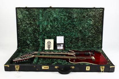 1997 Guild USA Crossroads Slash Double Neck Guitar Transparent Red Custom Shop