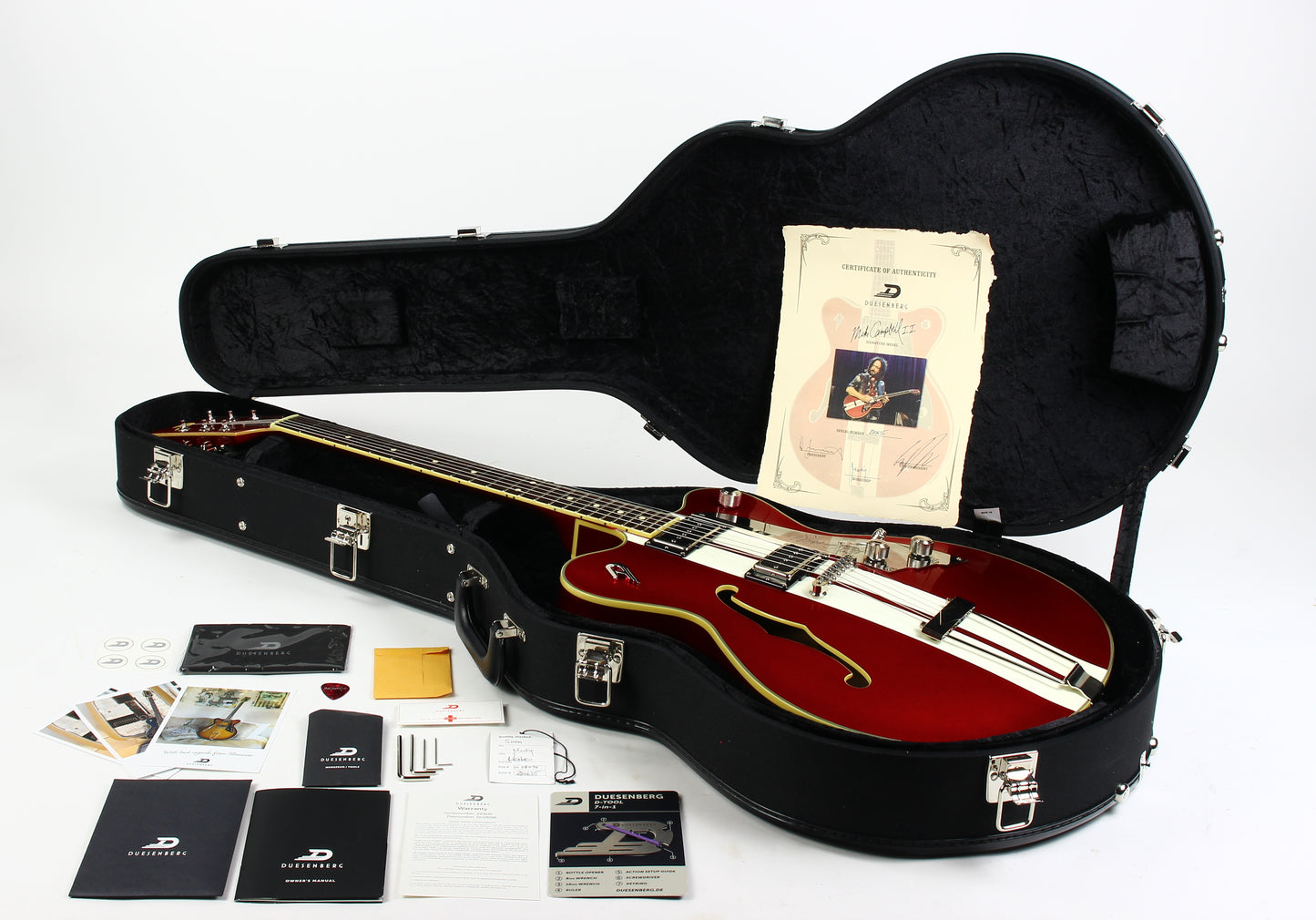 2022 Duesenberg Mike Campbell II Signature Model Double Cut Red w Racing Stripe