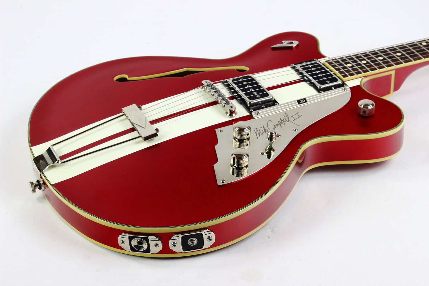 2022 Duesenberg Mike Campbell II Signature Model Double Cut Red w Racing Stripe