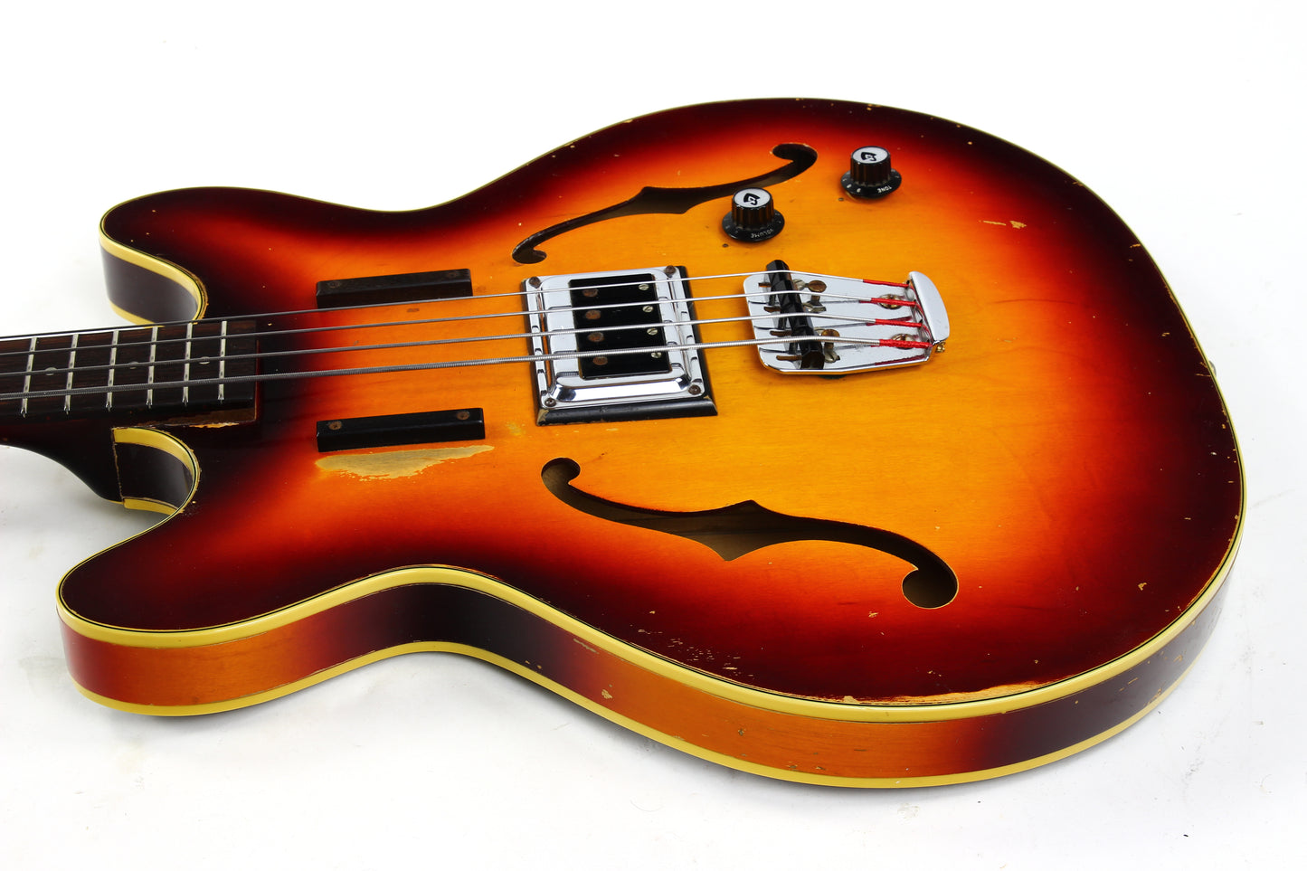 1965 Guild Starfire Bass Sunburst Hagstrom Bi-Sonic Pickup, Sounds Great!
