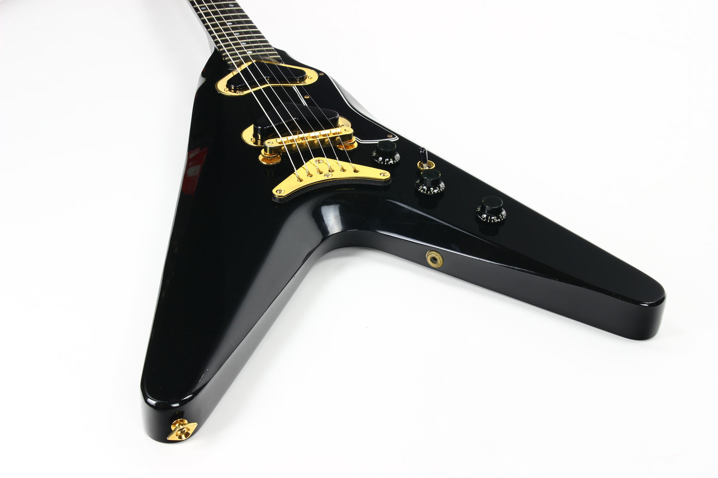 1981  Gibson Flying V2 II 1979 - 1982 Ebony Black Boomerang Pickups Rare V Vintage