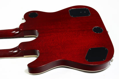 1997 Guild USA Crossroads Slash Double Neck Guitar Transparent Red Custom Shop