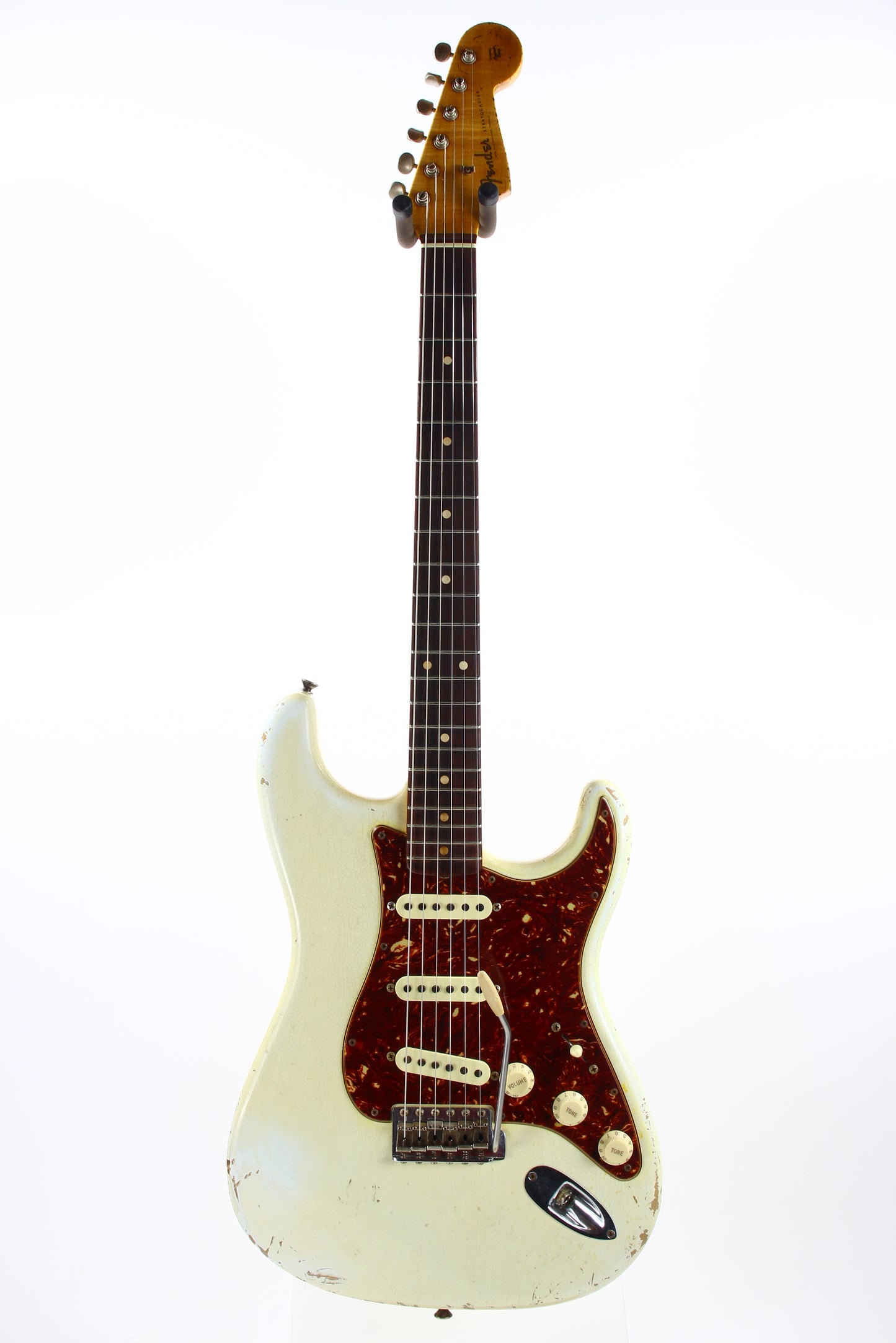 2010 Fender Custom Shop 1962 Stratocaster BRAZILIAN ROSEWOOD Heavy Relic - '62 Strat Reissue, Olympic White, Tortoise Guard!