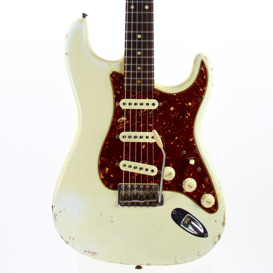 2010 Fender Custom Shop 1962 Stratocaster BRAZILIAN ROSEWOOD Heavy Relic - '62 Strat Reissue, Olympic White, Tortoise Guard!