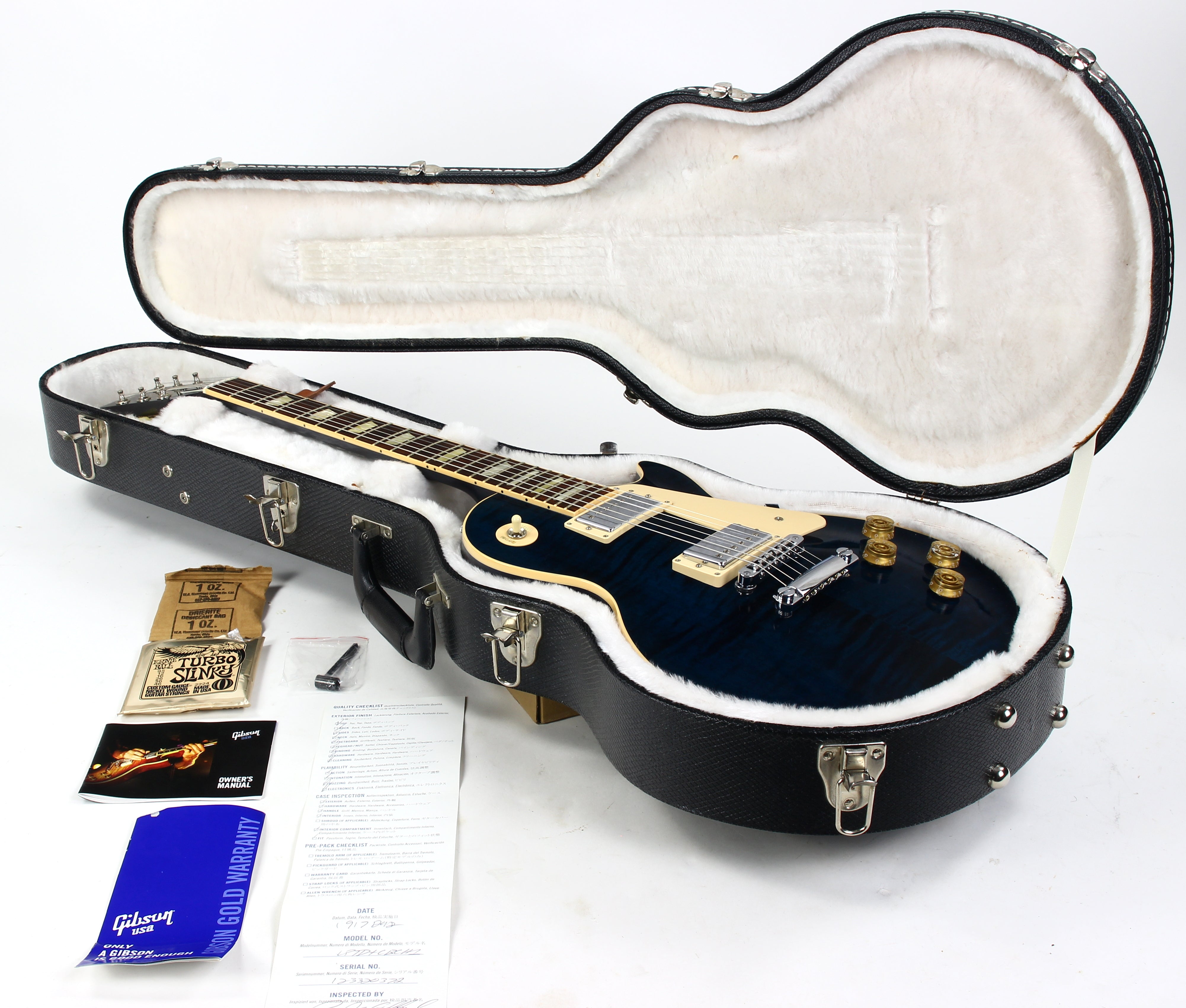 2012 Gibson Les Paul Traditional Plus Chicago Blue Flametop
