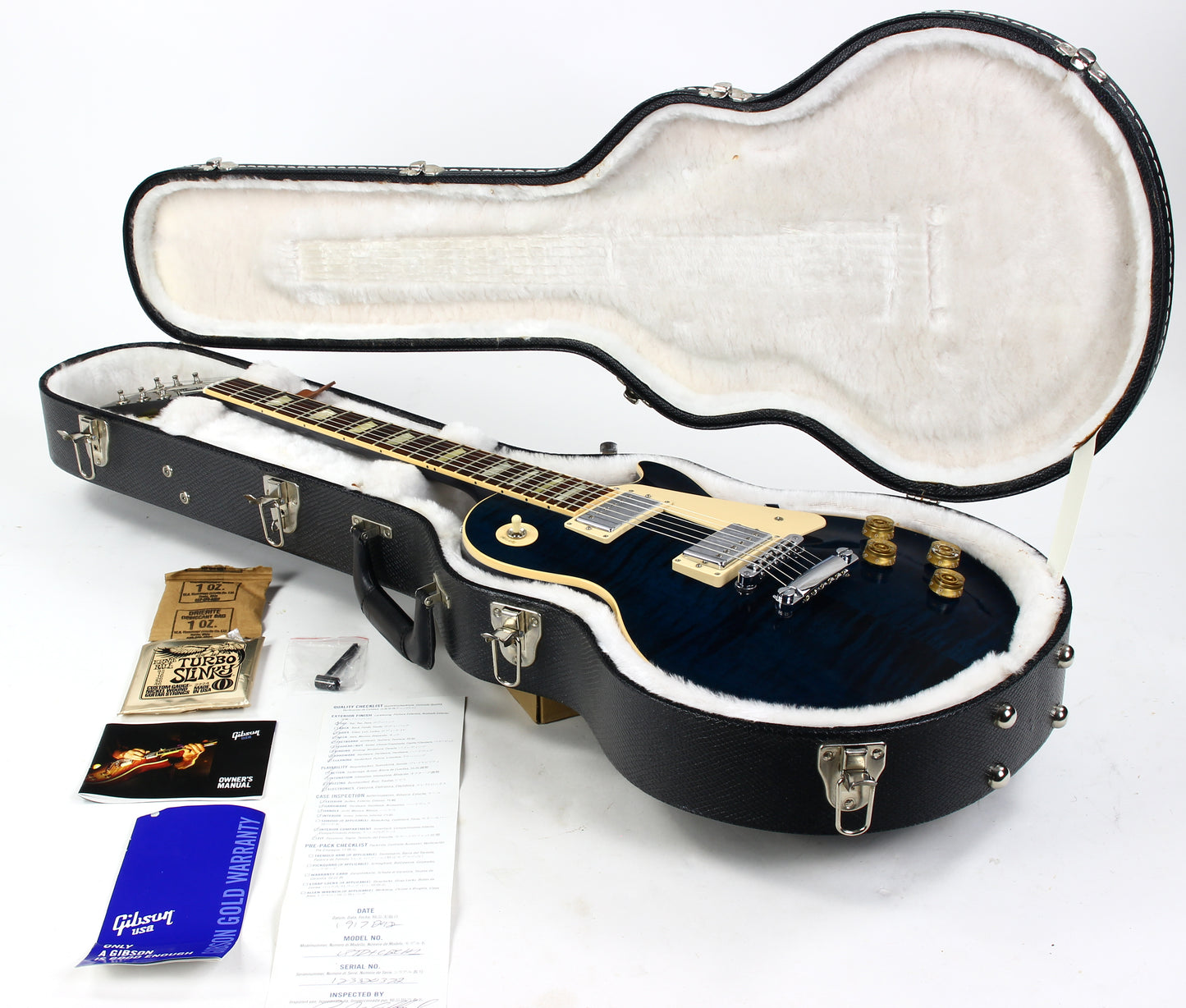 2012 Gibson Les Paul Traditional Plus Chicago Blue Flametop standard