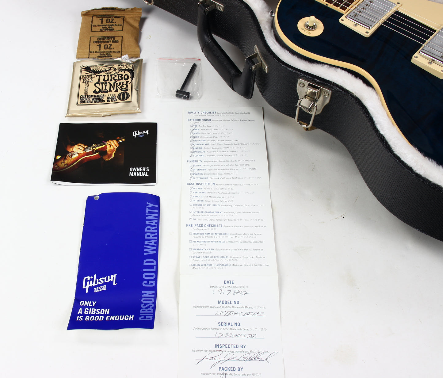 2012 Gibson Les Paul Traditional Plus Chicago Blue Flametop standard