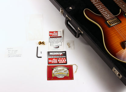 1998 Washburn Made in USA WM 612 Custom Shop Double Neck Vintage Sunburst