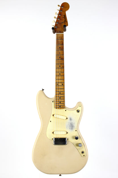 1957 Fender Duo Sonic Desert Sand Tan Wide Nut Maple Neck Anodized Guard w Original Case Pre-CBS